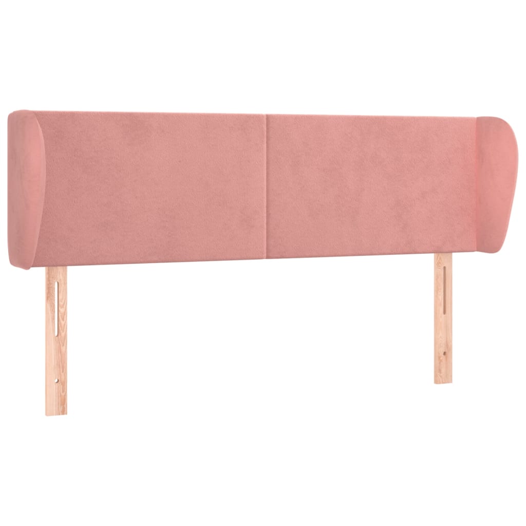 Tête de lit avec oreilles Rose 147x23x78/88 cm Velours - XIOS