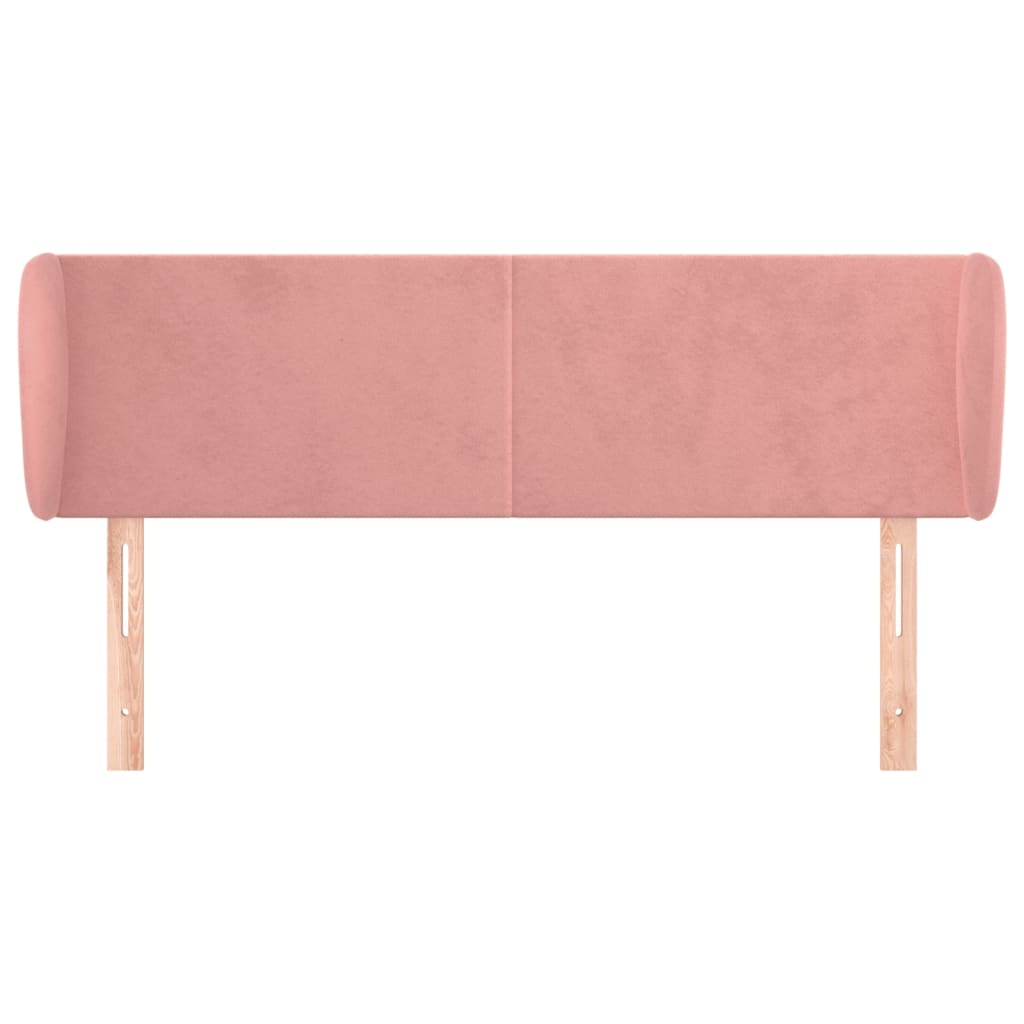 Tête de lit avec oreilles Rose 147x23x78/88 cm Velours - XIOS