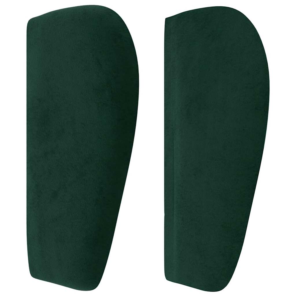 Tête de lit avec oreilles Vert foncé 163x23x78/88 cm Velours - XIOS