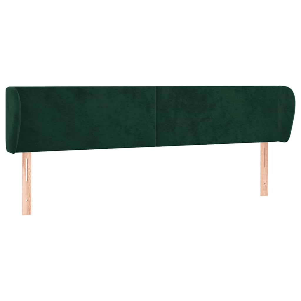 Tête de lit avec oreilles Vert foncé 183x23x78/88 cm Velours - XIOS