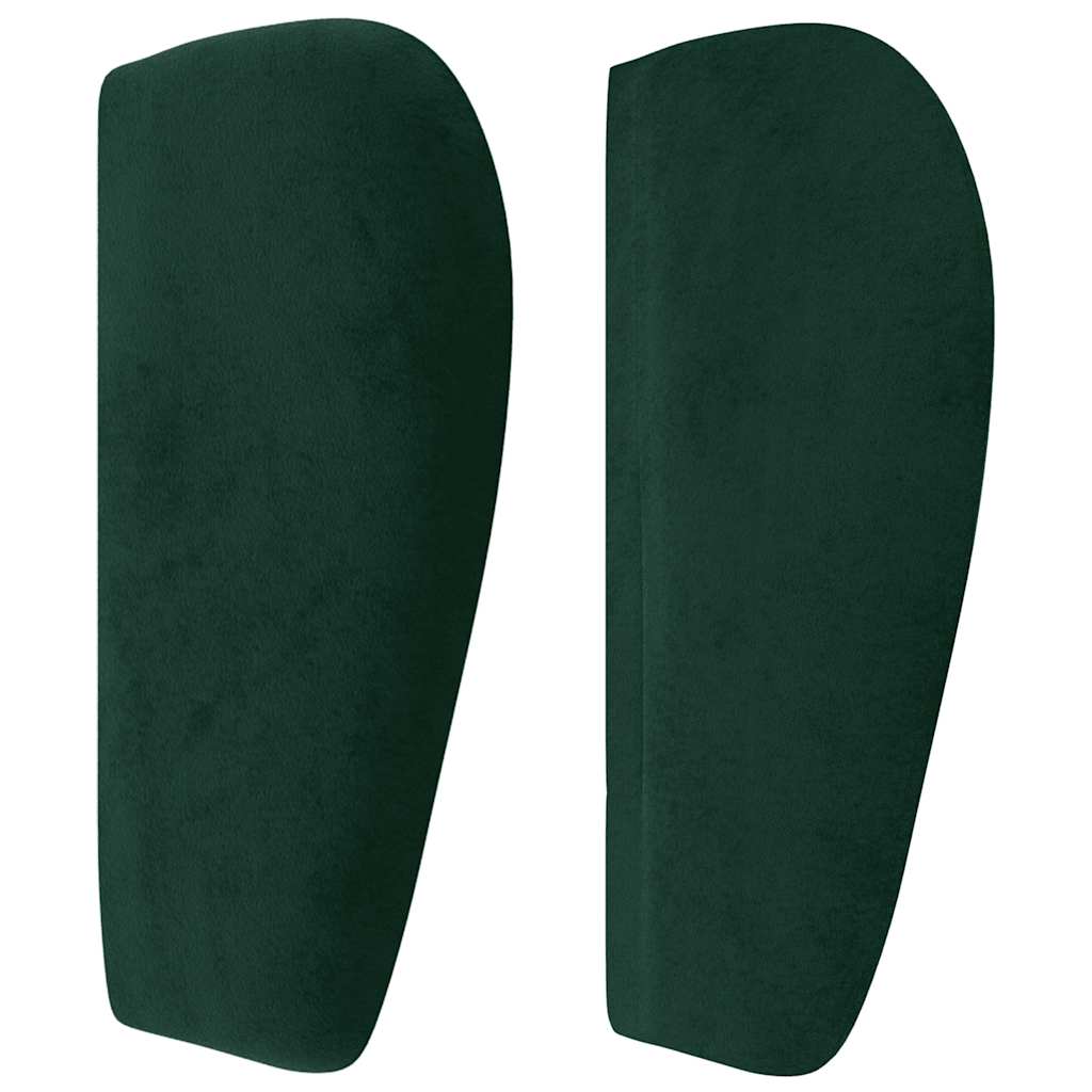 Tête de lit avec oreilles Vert foncé 183x23x78/88 cm Velours - XIOS