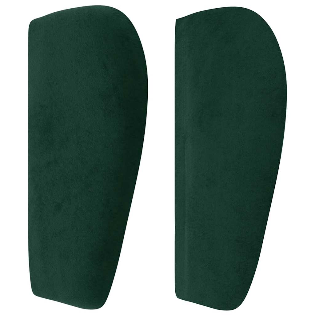 Tête de lit avec oreilles Vert foncé 203x23x78/88 cm Velours - XIOS