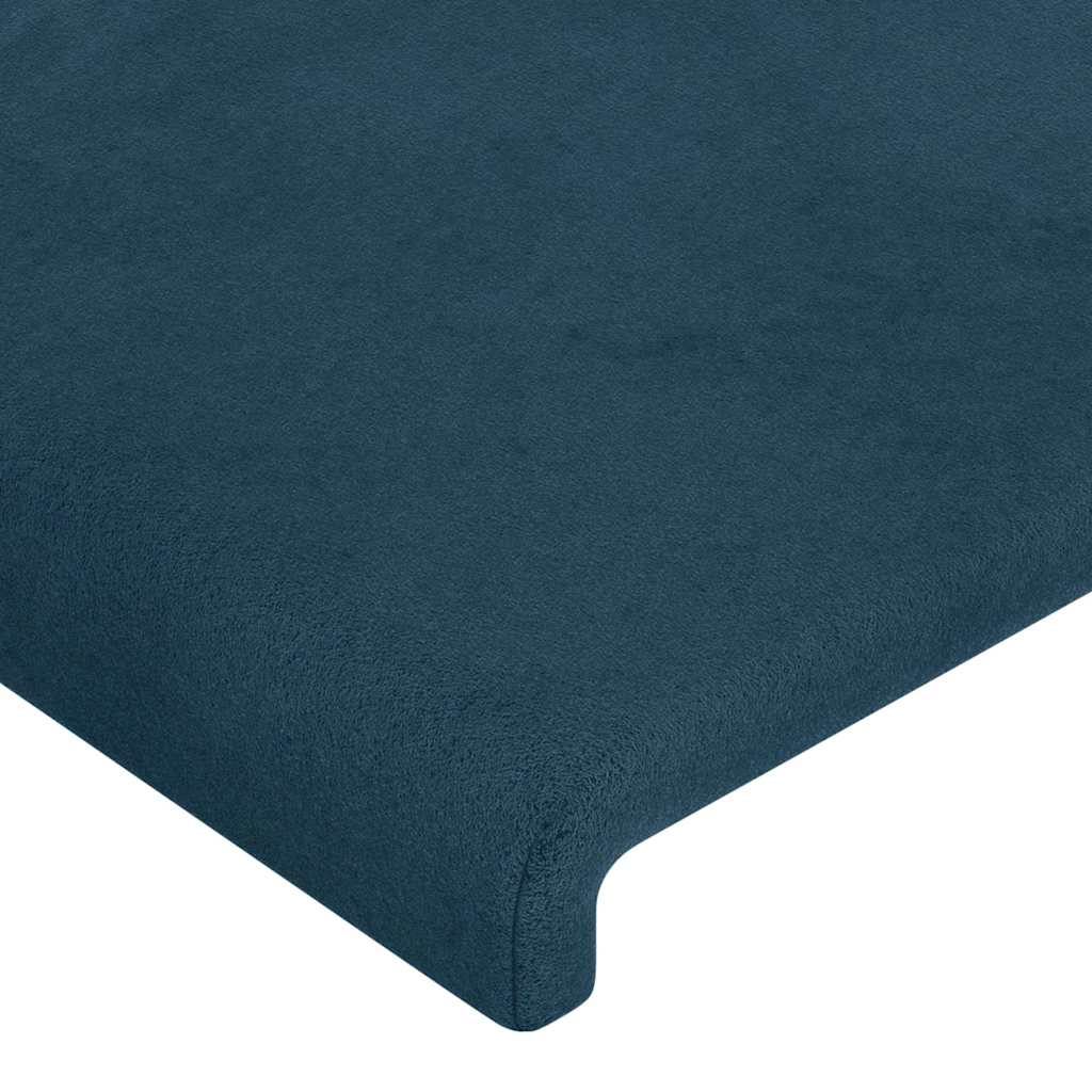 Tête de lit avec oreilles Bleu foncé 203x23x78/88 cm Velours - XIOS