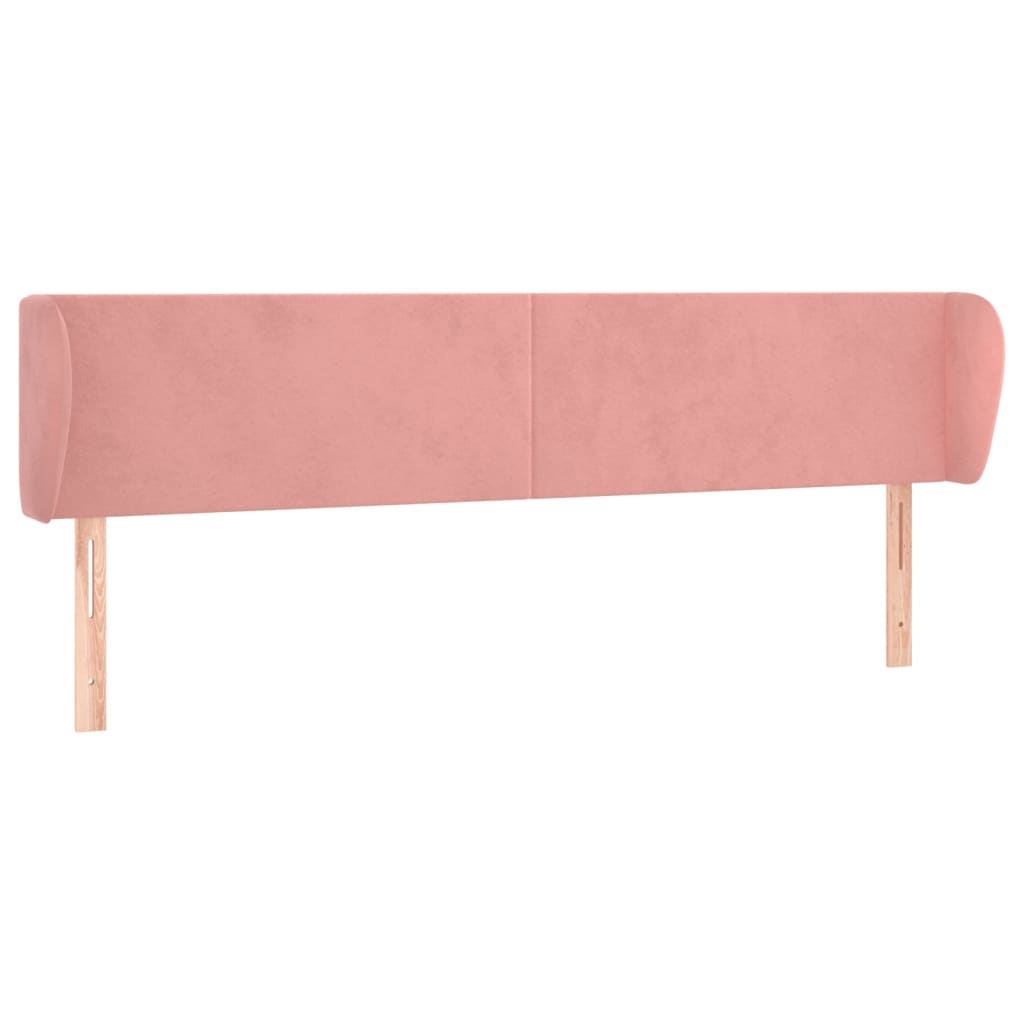 Tête de lit avec oreilles Rose 203x23x78/88 cm Velours - XIOS