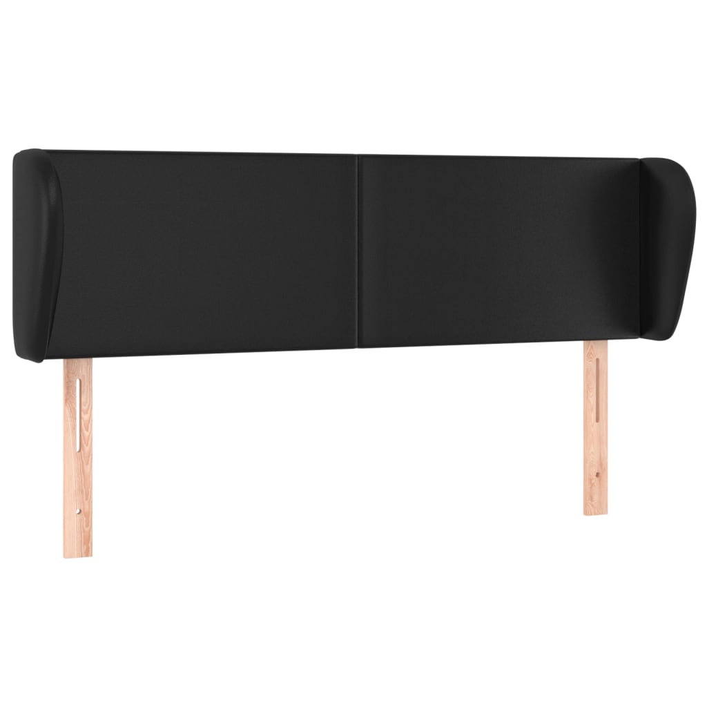 Tête de lit avec oreilles Noir 147x23x78/88 cm Similicuir - XIOS