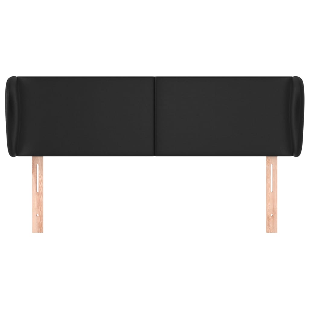 Tête de lit avec oreilles Noir 147x23x78/88 cm Similicuir - XIOS