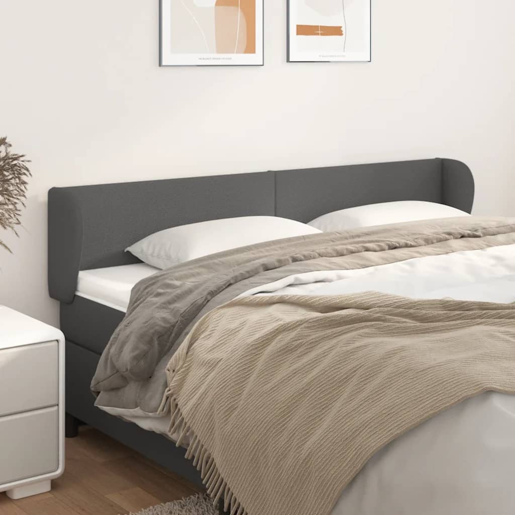 Tête de lit avec oreilles Gris 163x23x78/88 cm Similicuir - XIOS