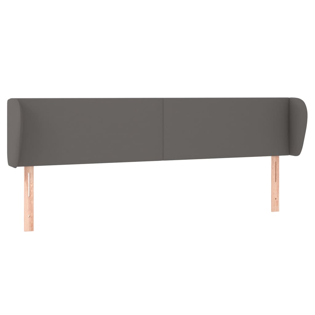 Tête de lit avec oreilles Gris 183x23x78/88 cm Similicuir - XIOS