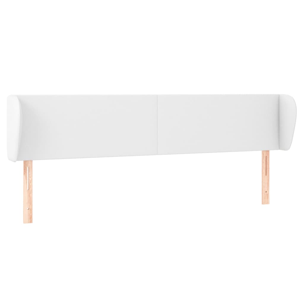 Tête de lit avec oreilles Blanc 203x23x78/88 cm Similicuir - XIOS