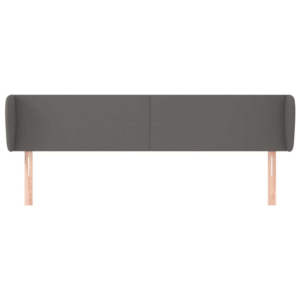 Tête de lit avec oreilles Gris 203x23x78/88 cm Similicuir - XIOS