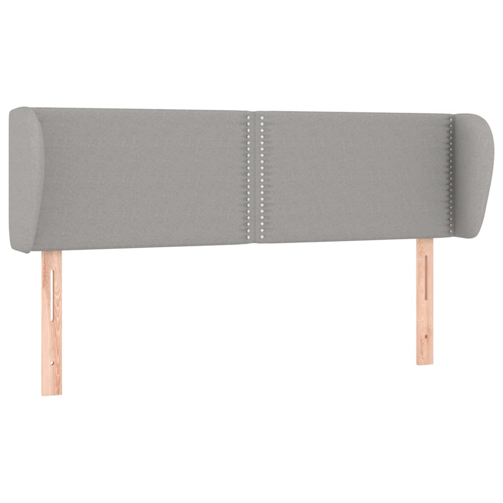 Tête de lit avec oreilles Gris clair 147x23x78/88 cm Tissu - XIOS