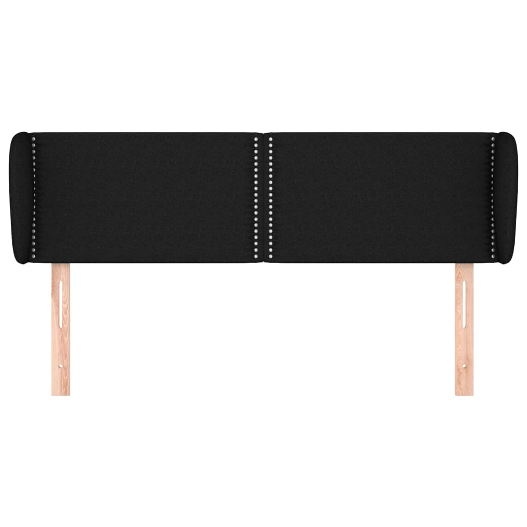 Tête de lit avec oreilles Noir 147x23x78/88 cm Tissu - XIOS