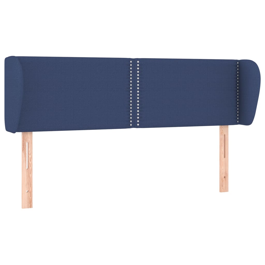 Tête de lit avec oreilles Bleu 147x23x78/88 cm Tissu - XIOS