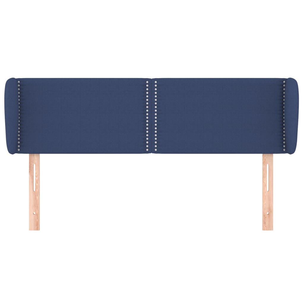 Tête de lit avec oreilles Bleu 147x23x78/88 cm Tissu - XIOS