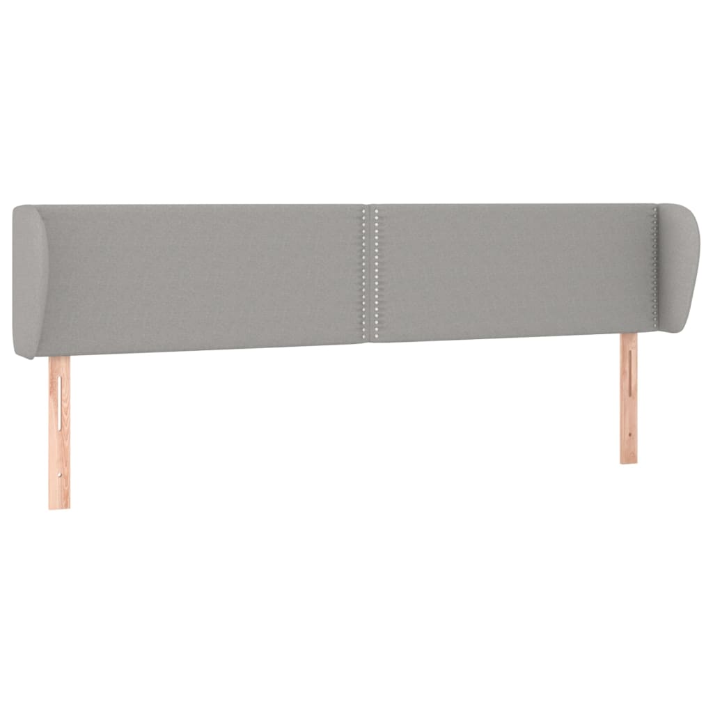 Tête de lit avec oreilles Gris clair 183x23x78/88 cm Tissu - XIOS