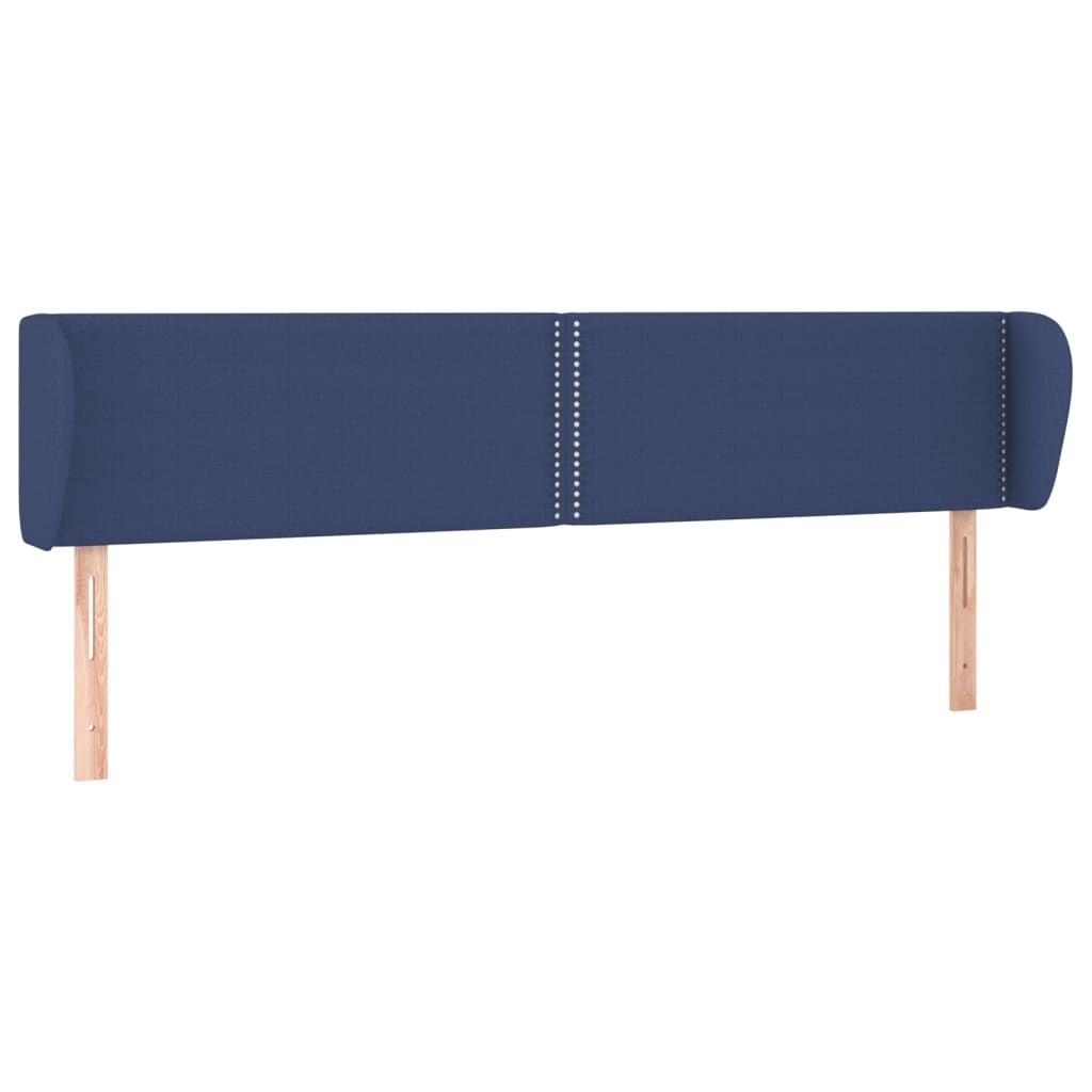 Tête de lit avec oreilles Bleu 183x23x78/88 cm Tissu - XIOS