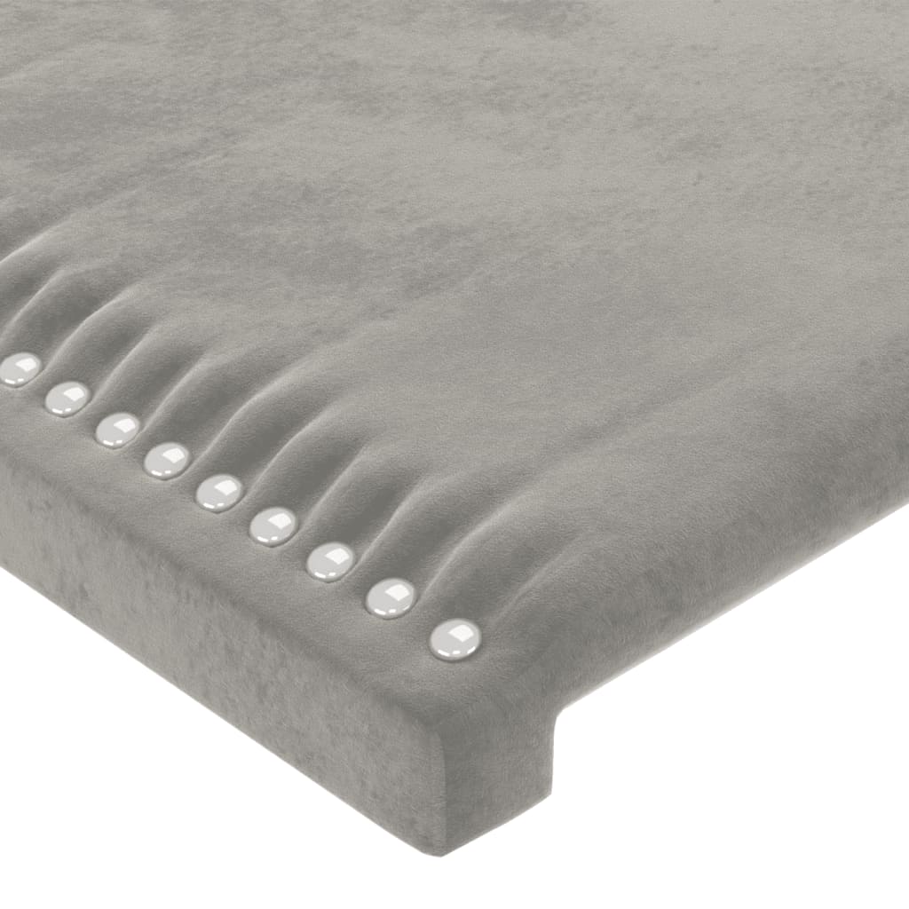 Tête de lit avec oreilles Gris clair 93x23x78/88 cm Velours - XIOS