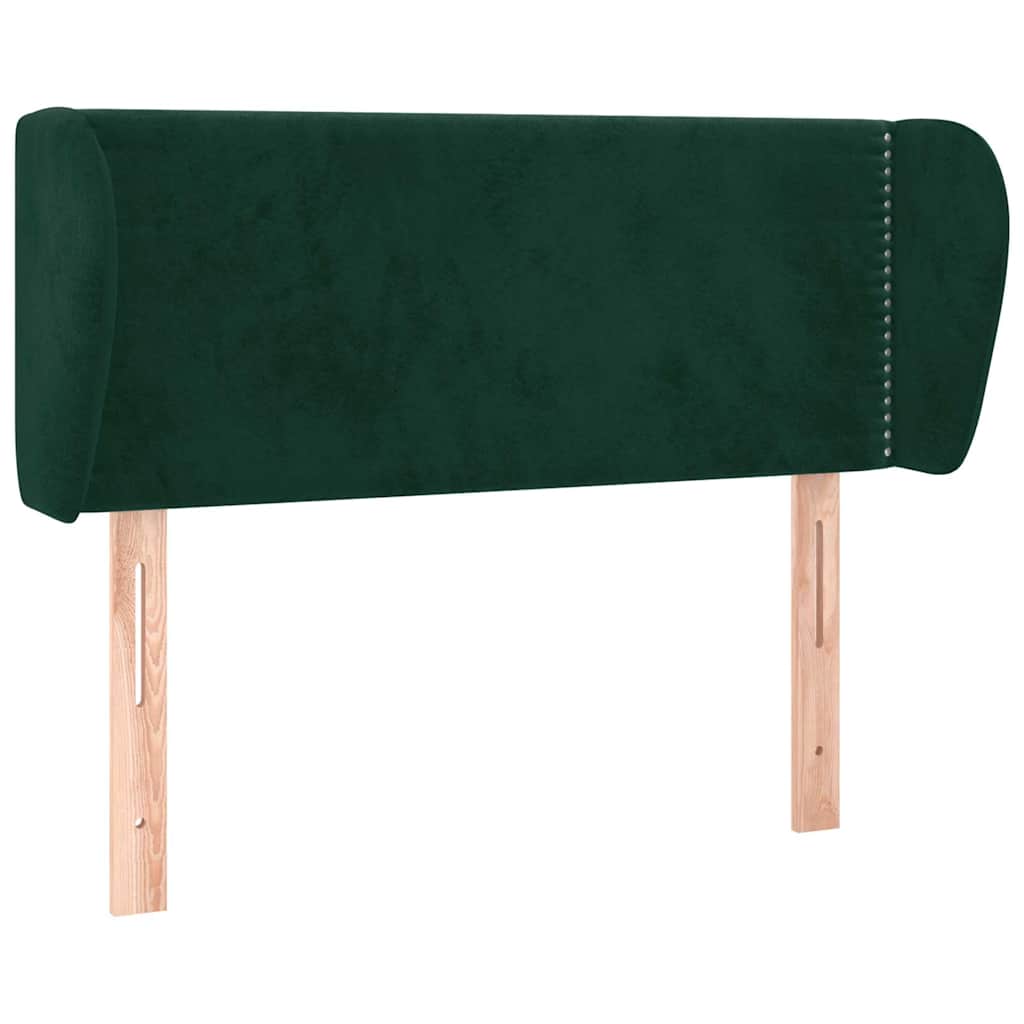 Tête de lit avec oreilles Vert foncé 103x23x78/88 cm Velours - XIOS