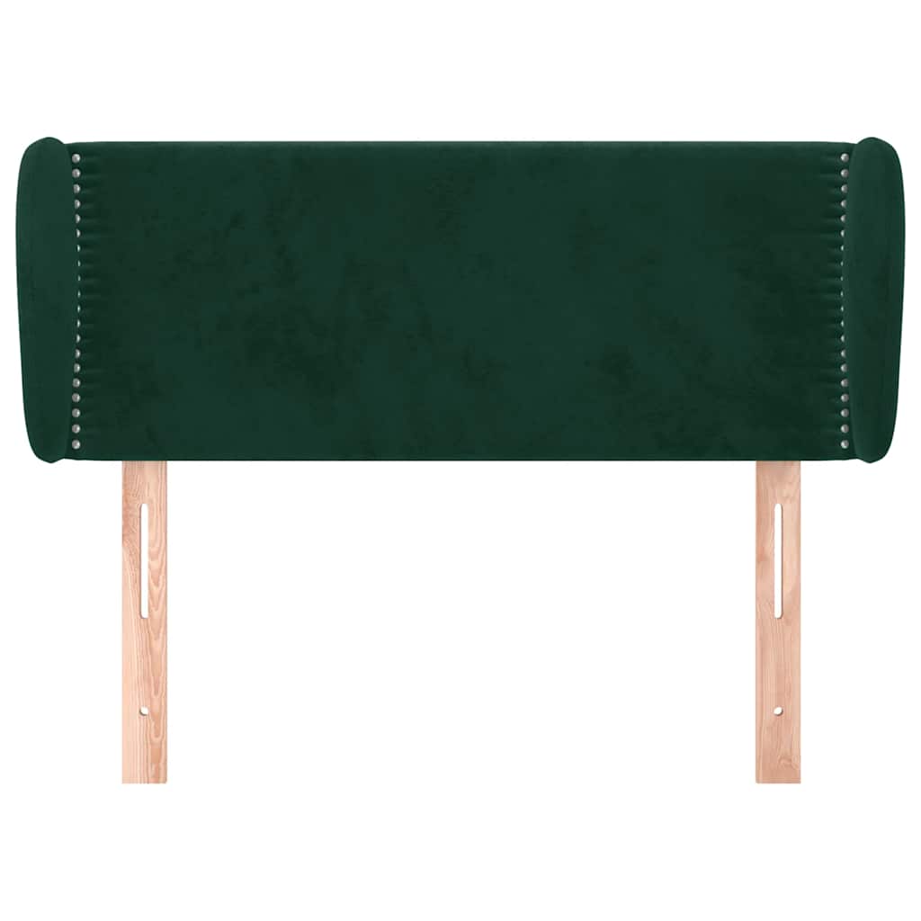 Tête de lit avec oreilles Vert foncé 103x23x78/88 cm Velours - XIOS