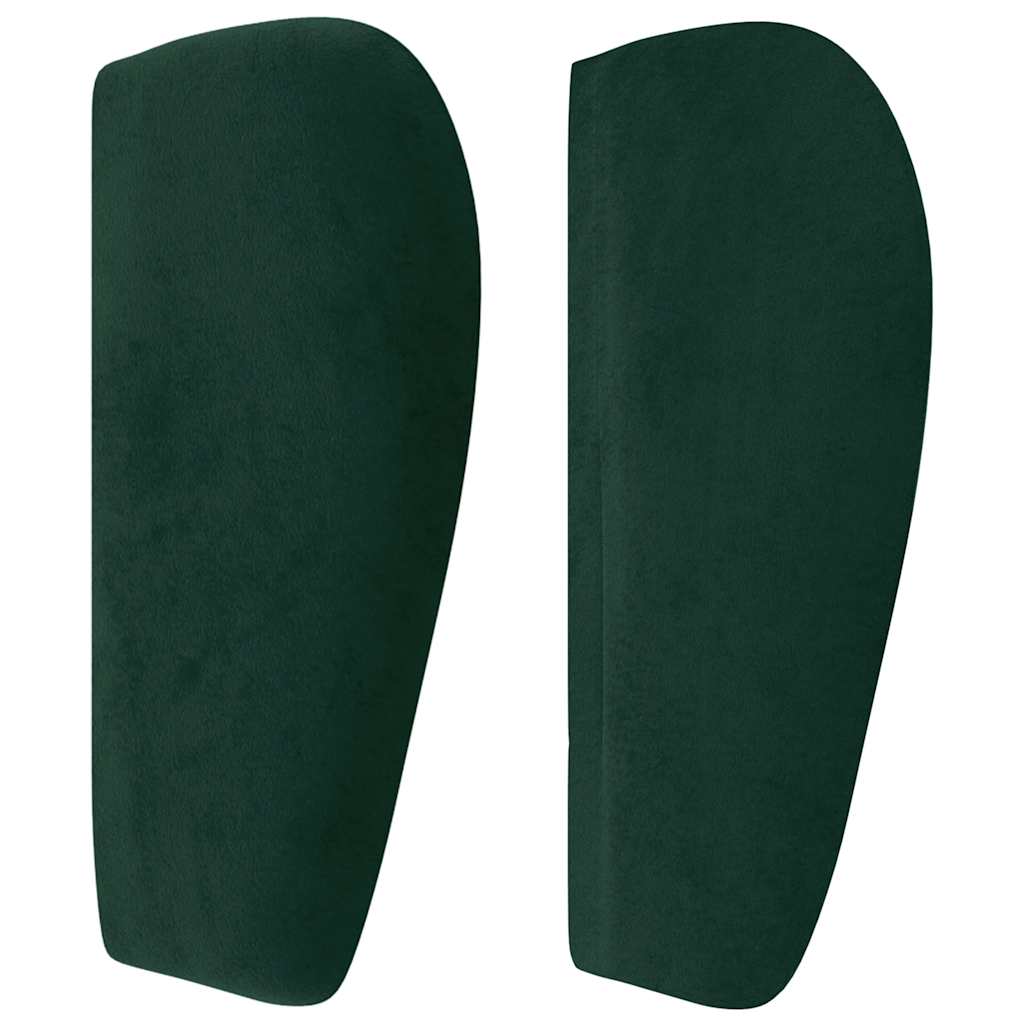 Tête de lit avec oreilles Vert foncé 103x23x78/88 cm Velours - XIOS