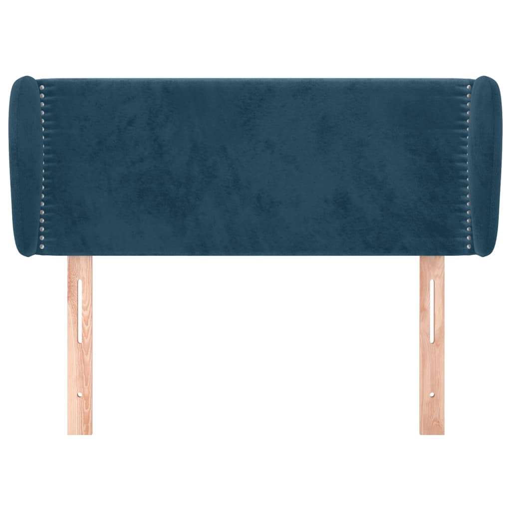 Tête de lit avec oreilles Bleu foncé 103x23x78/88 cm Velours - XIOS