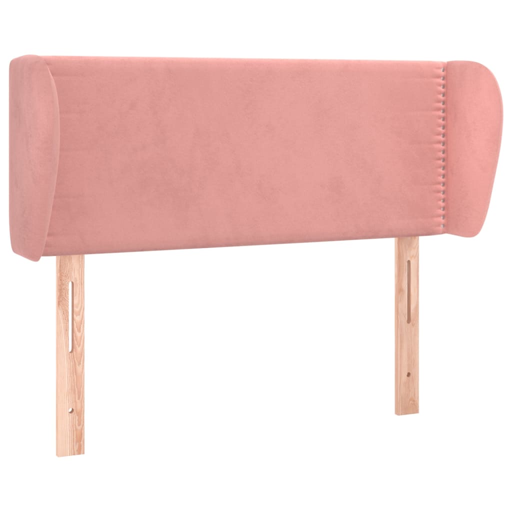 Tête de lit avec oreilles Rose 103x23x78/88 cm Velours - XIOS