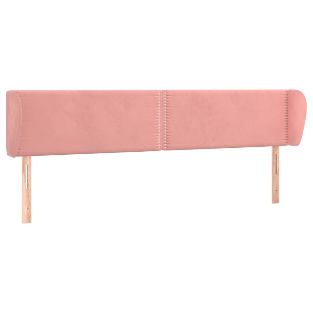 Tête de lit avec oreilles Rose 163x23x78/88 cm Velours - XIOS