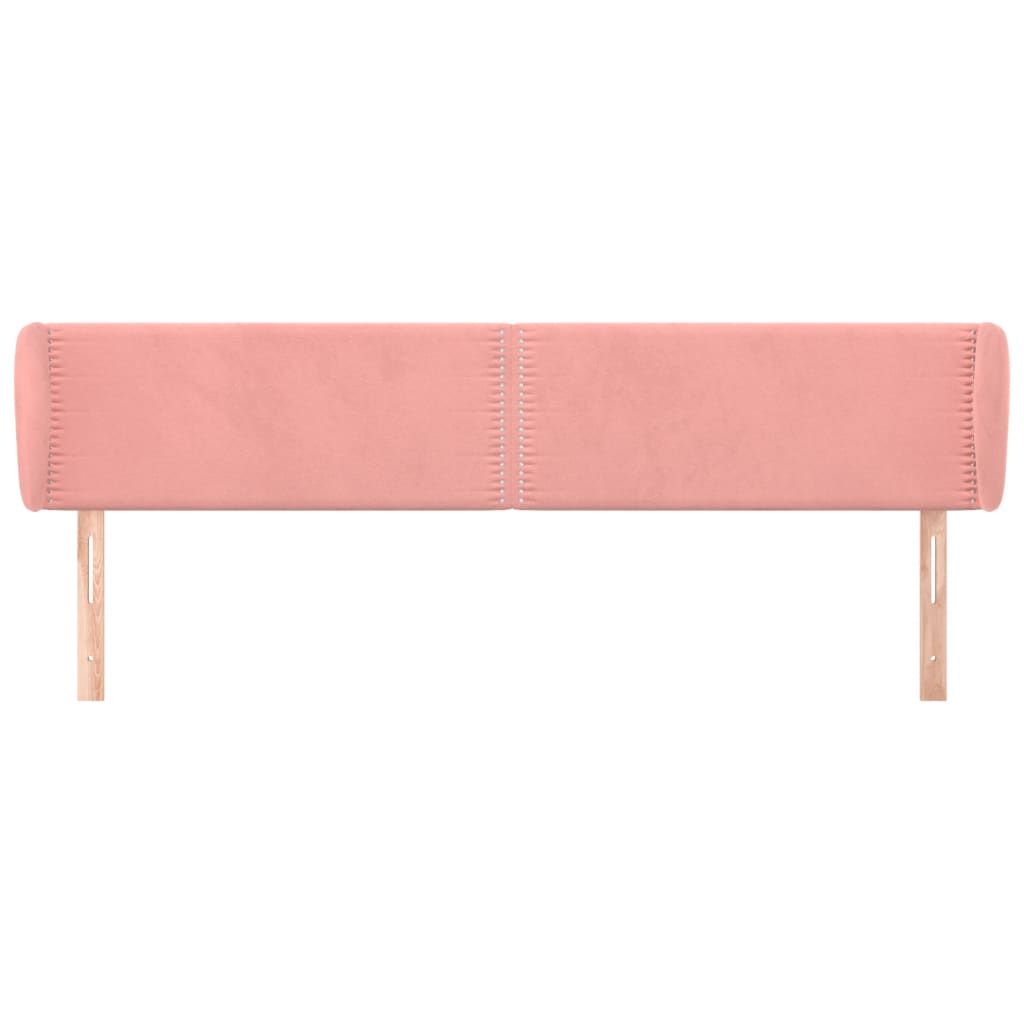 Tête de lit avec oreilles Rose 183x23x78/88 cm Velours - XIOS