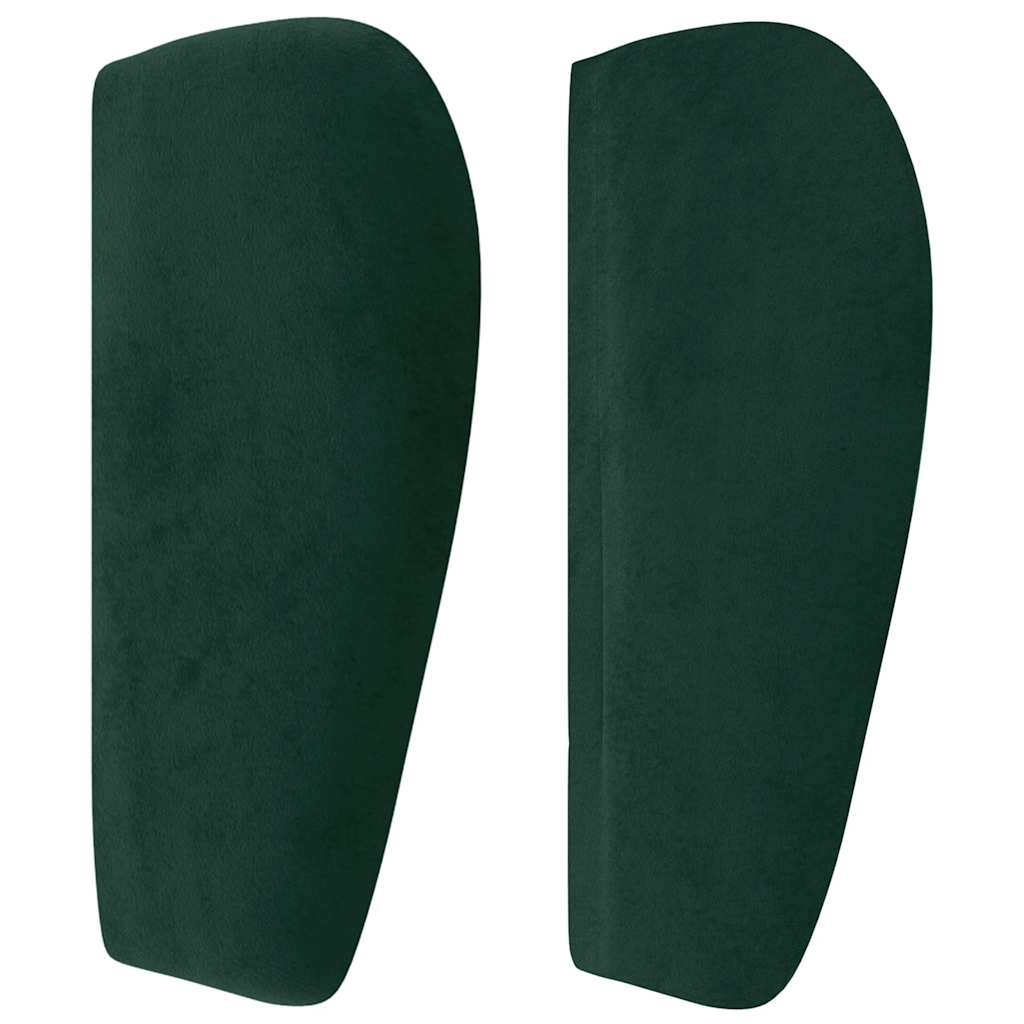 Tête de lit avec oreilles Vert foncé 203x23x78/88 cm Velours - XIOS