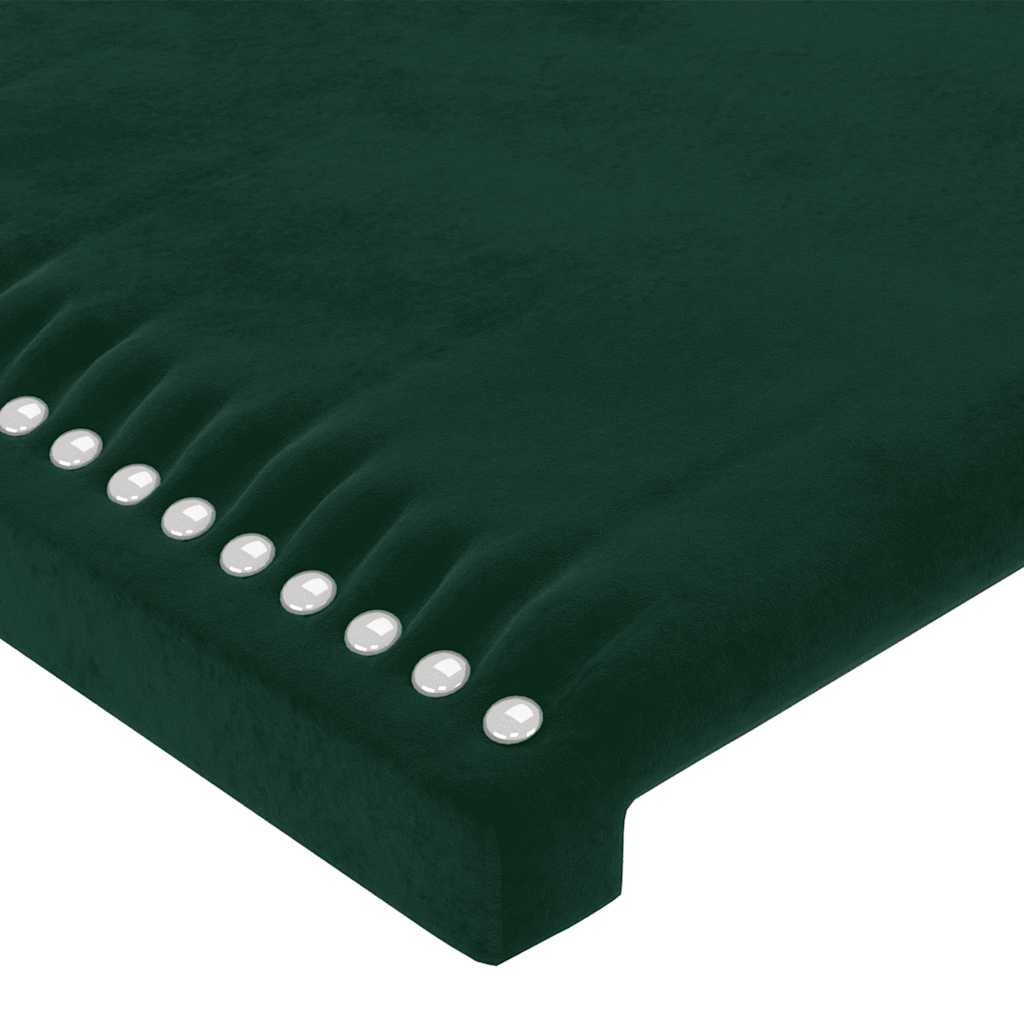 Tête de lit avec oreilles Vert foncé 203x23x78/88 cm Velours - XIOS