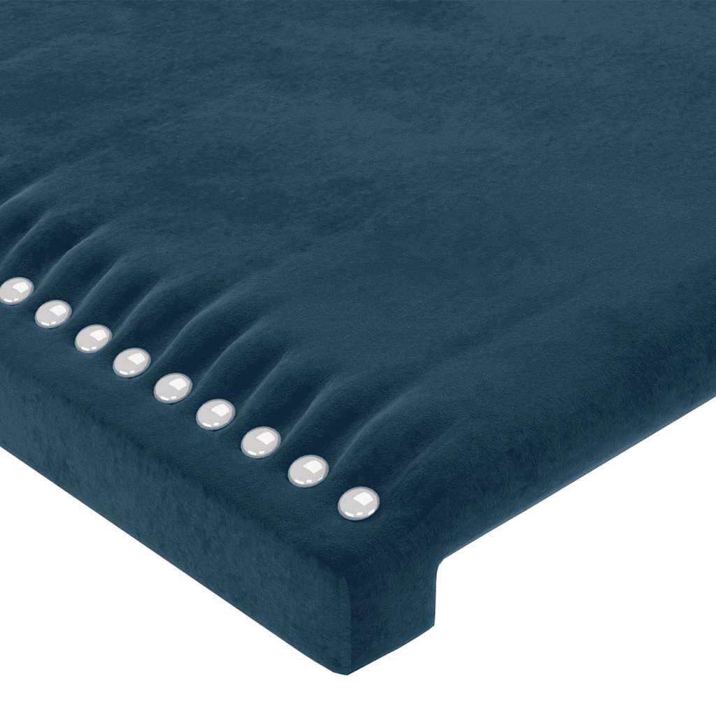 Tête de lit avec oreilles Bleu foncé 203x23x78/88 cm Velours - XIOS