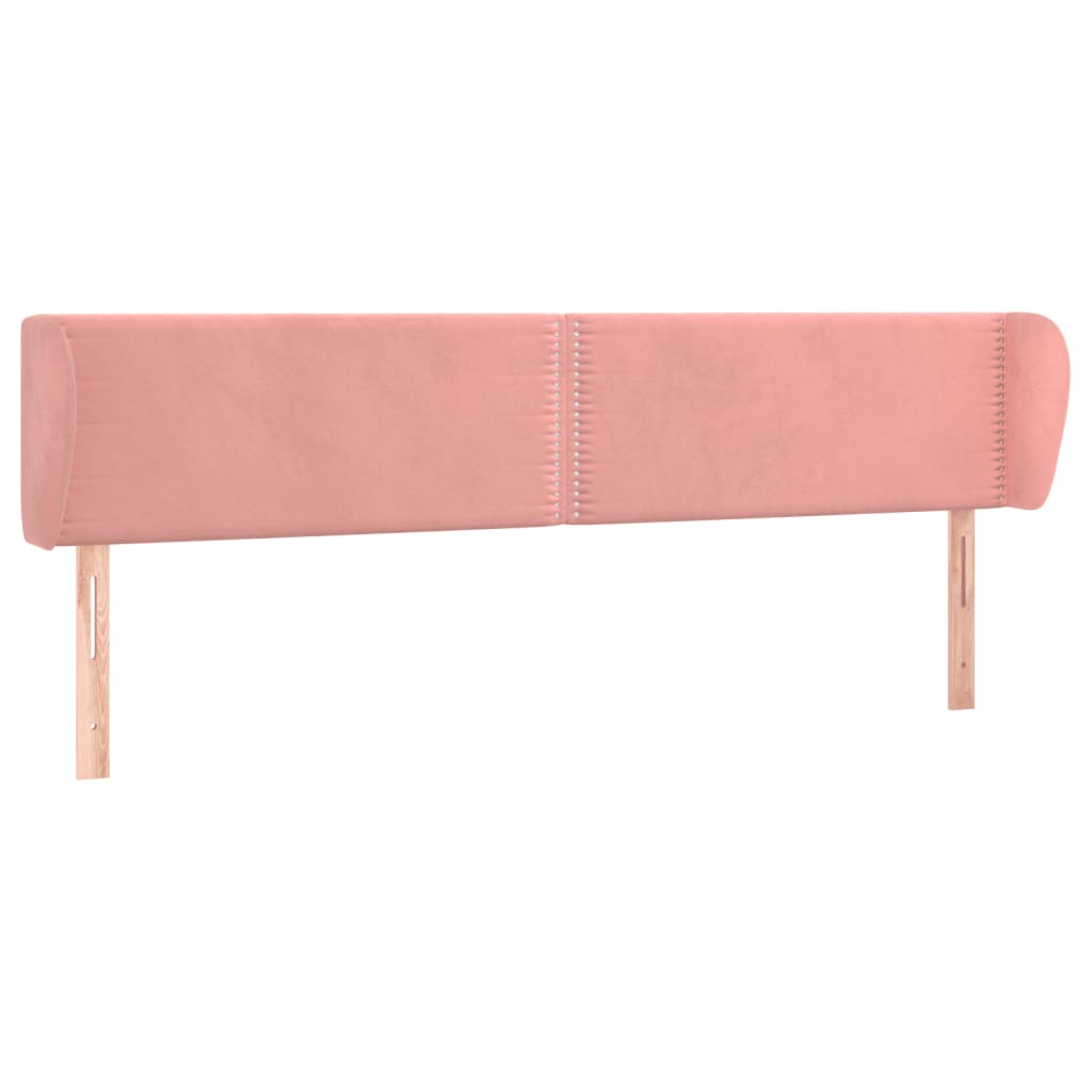 Tête de lit avec oreilles Rose 203x23x78/88 cm Velours - XIOS