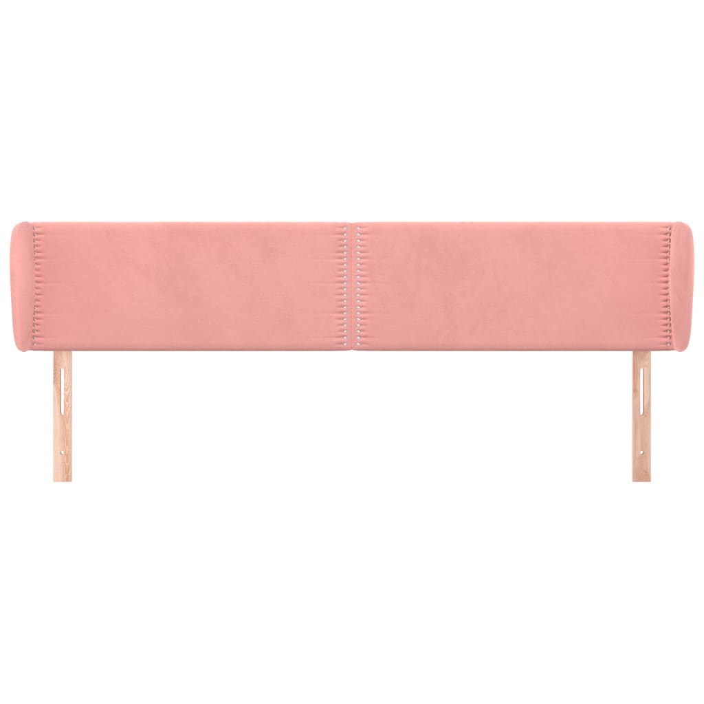 Tête de lit avec oreilles Rose 203x23x78/88 cm Velours - XIOS