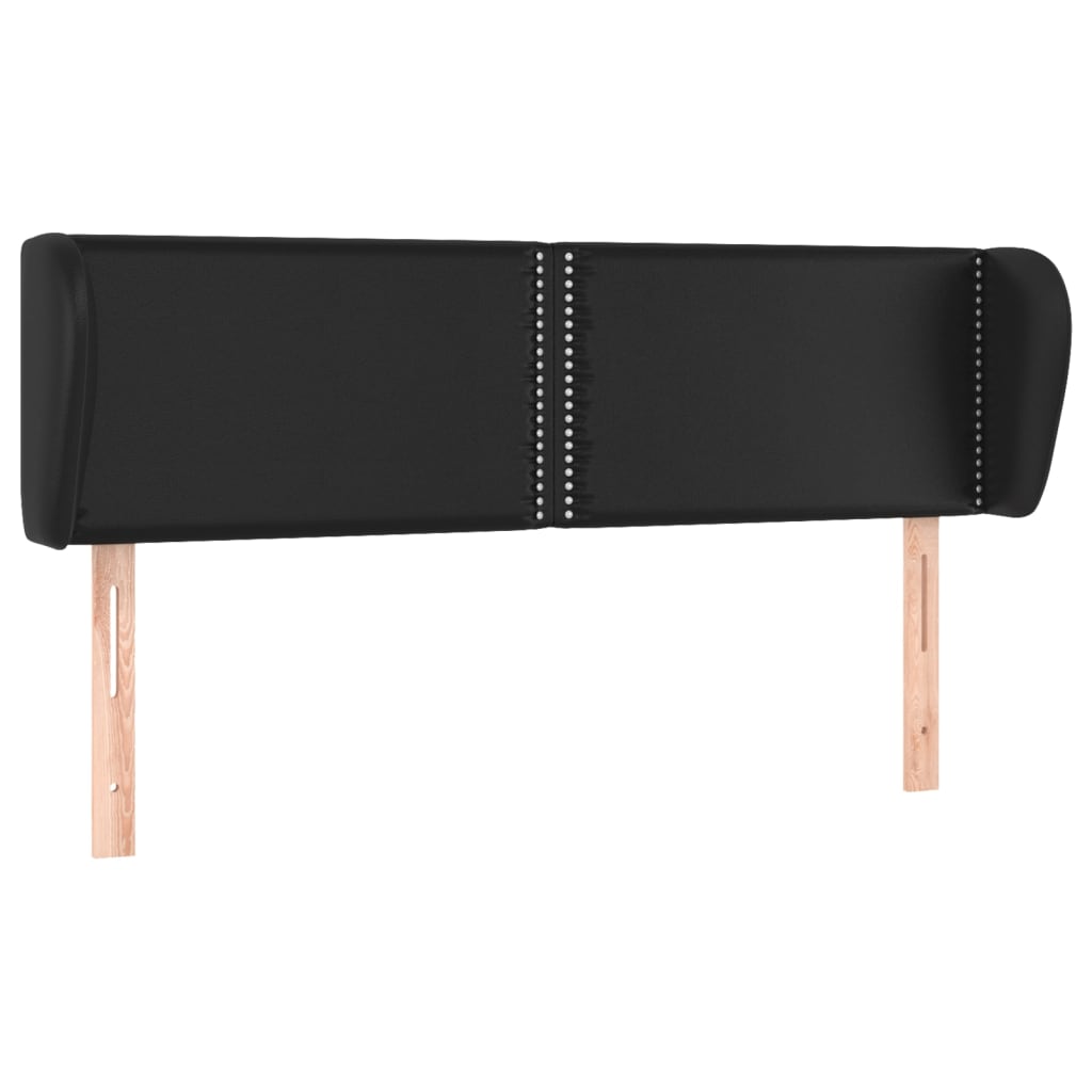 Tête de lit avec oreilles Noir 147x23x78/88 cm Similicuir - XIOS
