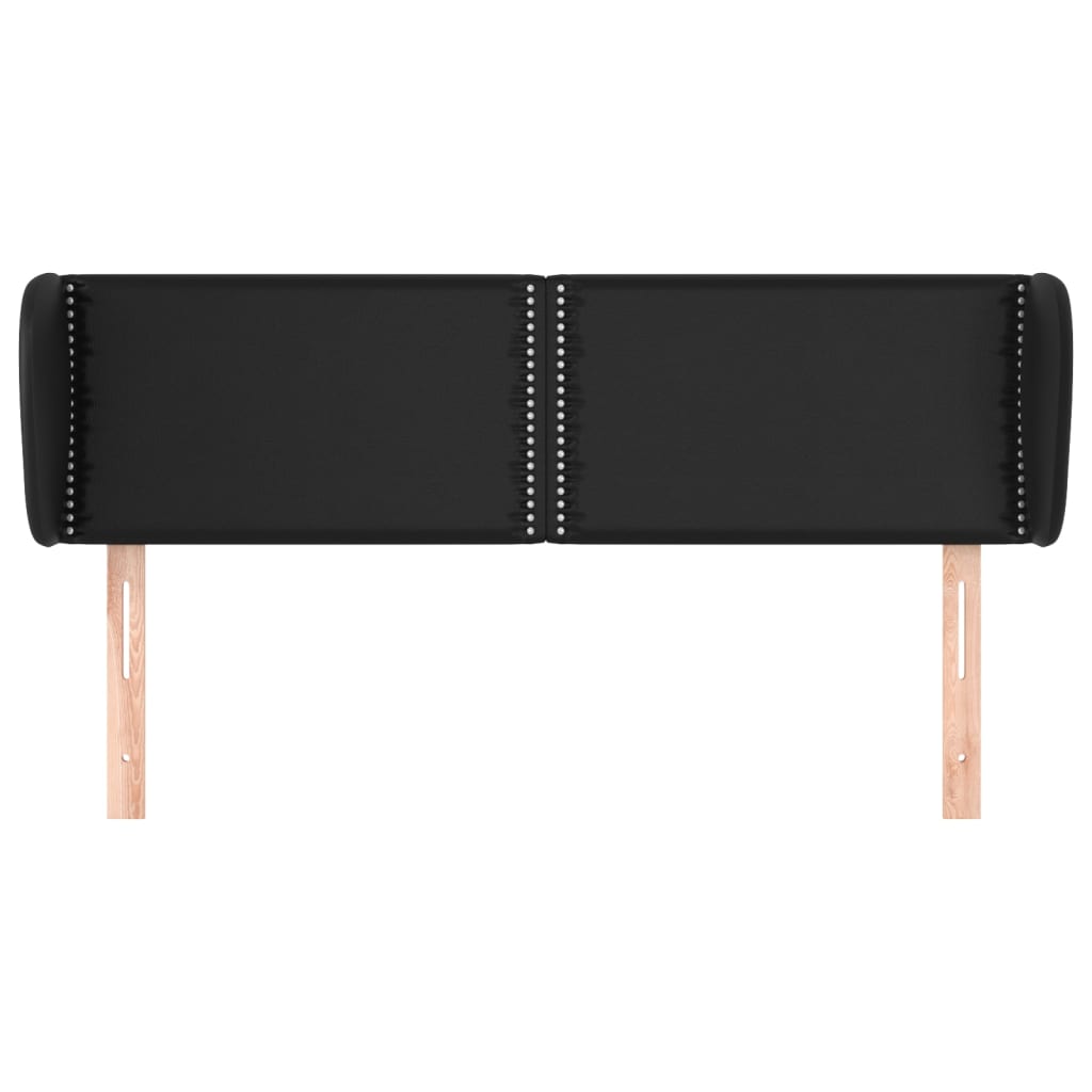 Tête de lit avec oreilles Noir 147x23x78/88 cm Similicuir - XIOS