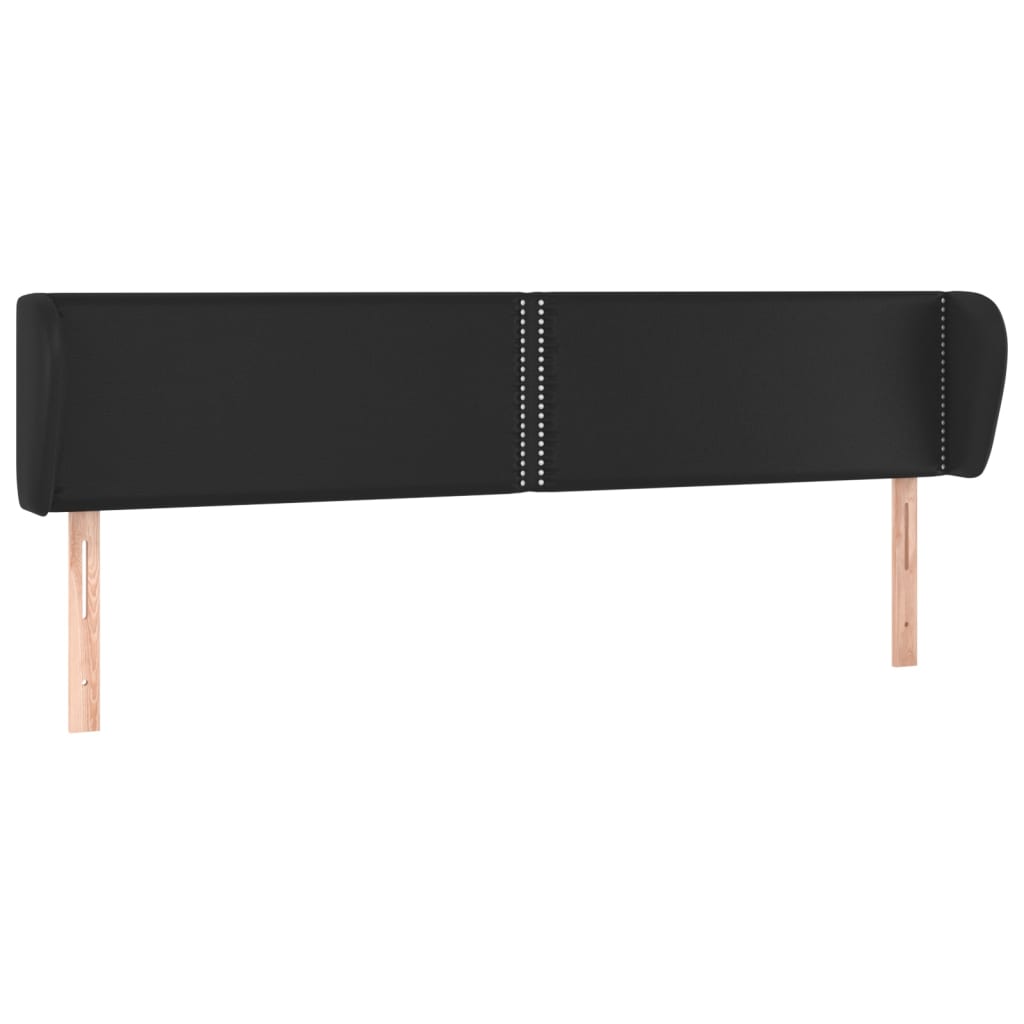 Tête de lit avec oreilles Noir 183x23x78/88 cm Similicuir - XIOS