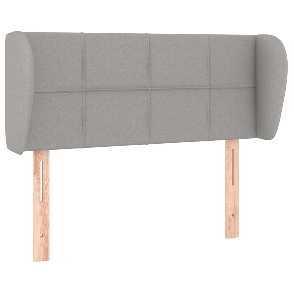 Tête de lit avec oreilles Gris clair 93x23x78/88 cm Tissu - XIOS