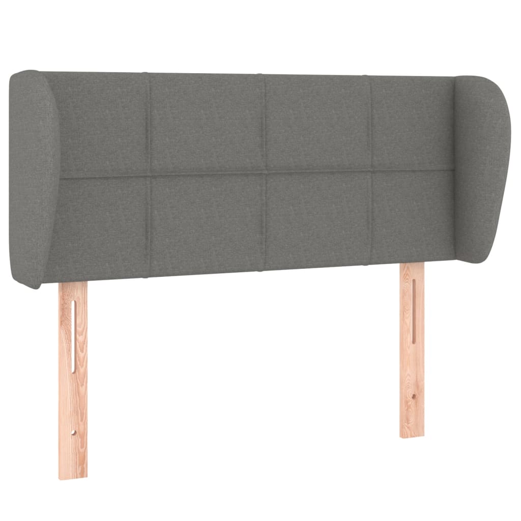 Tête de lit avec oreilles Gris foncé 103x23x78/88 cm Tissu - XIOS