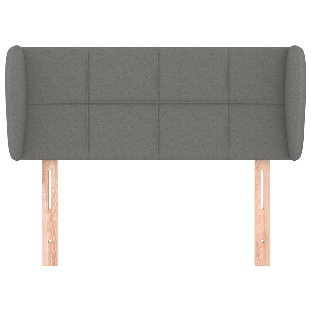 Tête de lit avec oreilles Gris foncé 103x23x78/88 cm Tissu - XIOS
