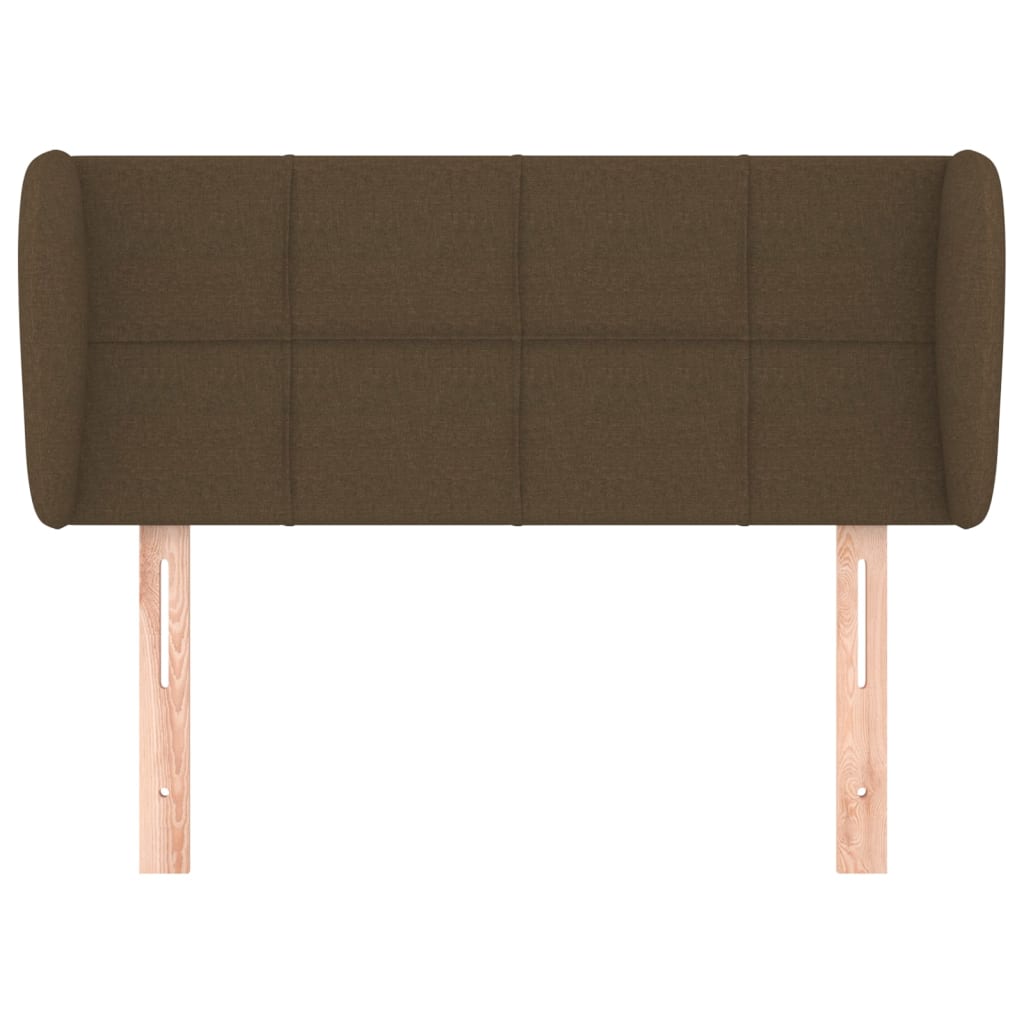 Tête de lit avec oreilles Marron foncé 103x23x78/88 cm Tissu - XIOS