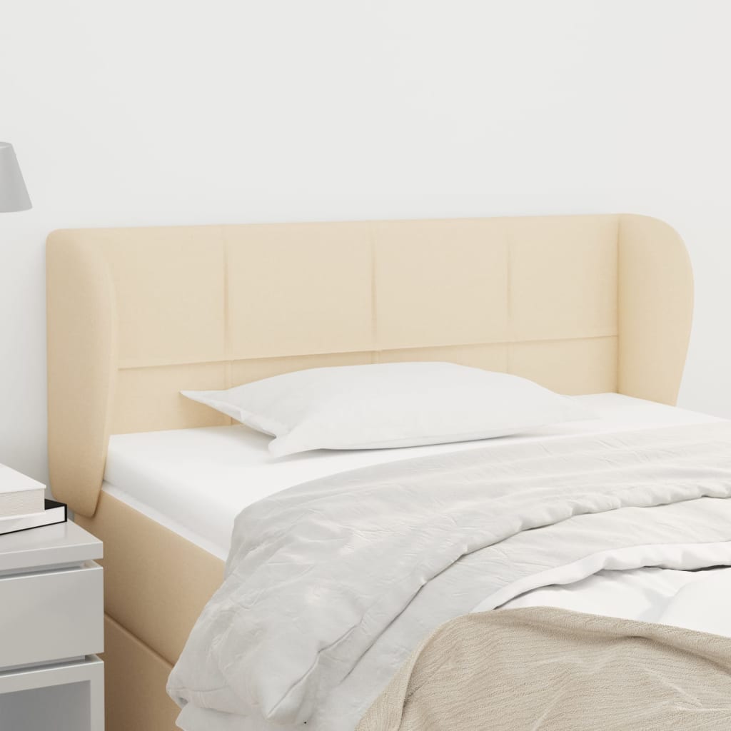 Tête de lit avec oreilles Crème 103x23x78/88 cm Tissu - XIOS