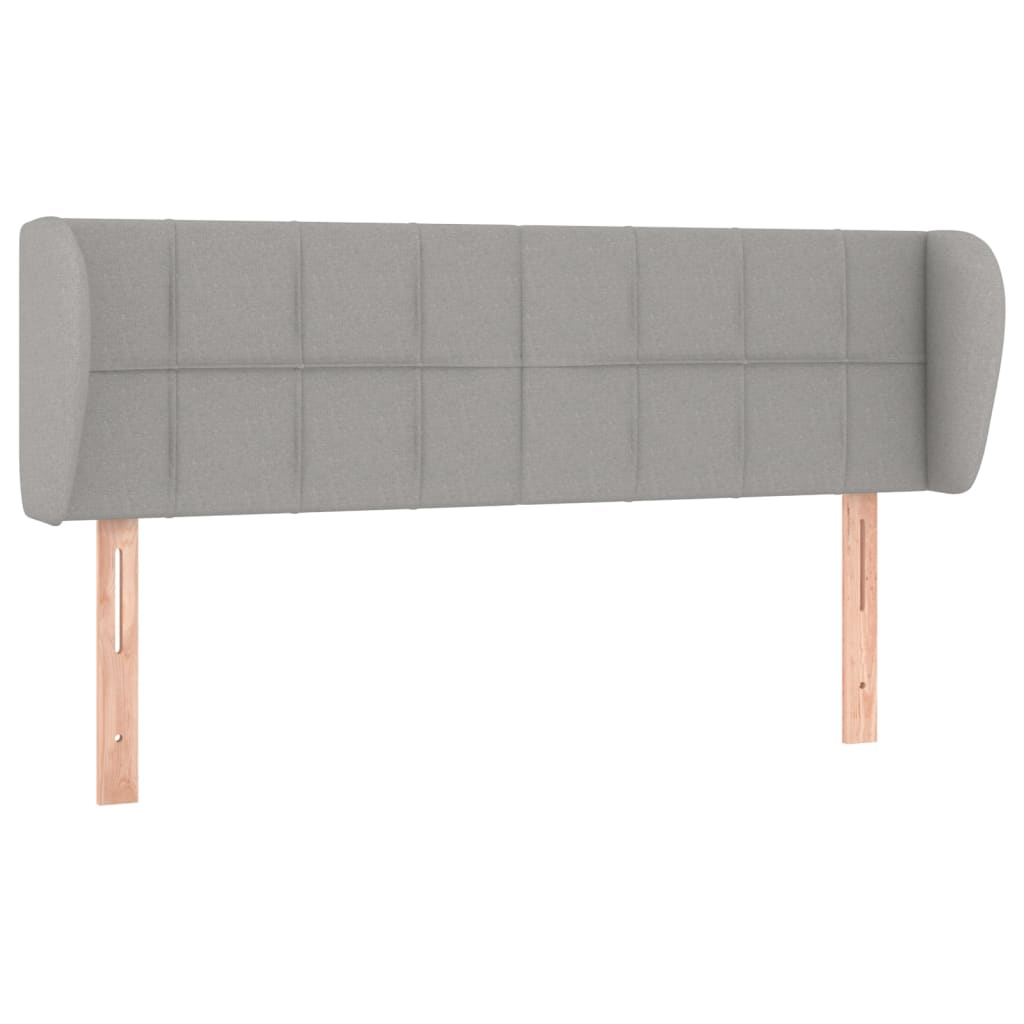 Tête de lit avec oreilles Gris clair 147x23x78/88 cm Tissu - XIOS