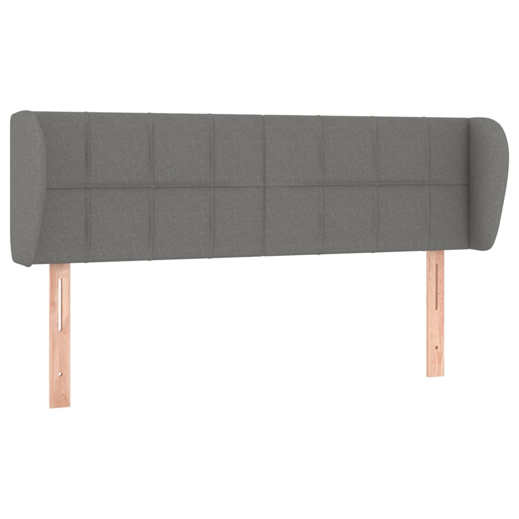 Tête de lit avec oreilles Gris foncé 147x23x78/88 cm Tissu - XIOS