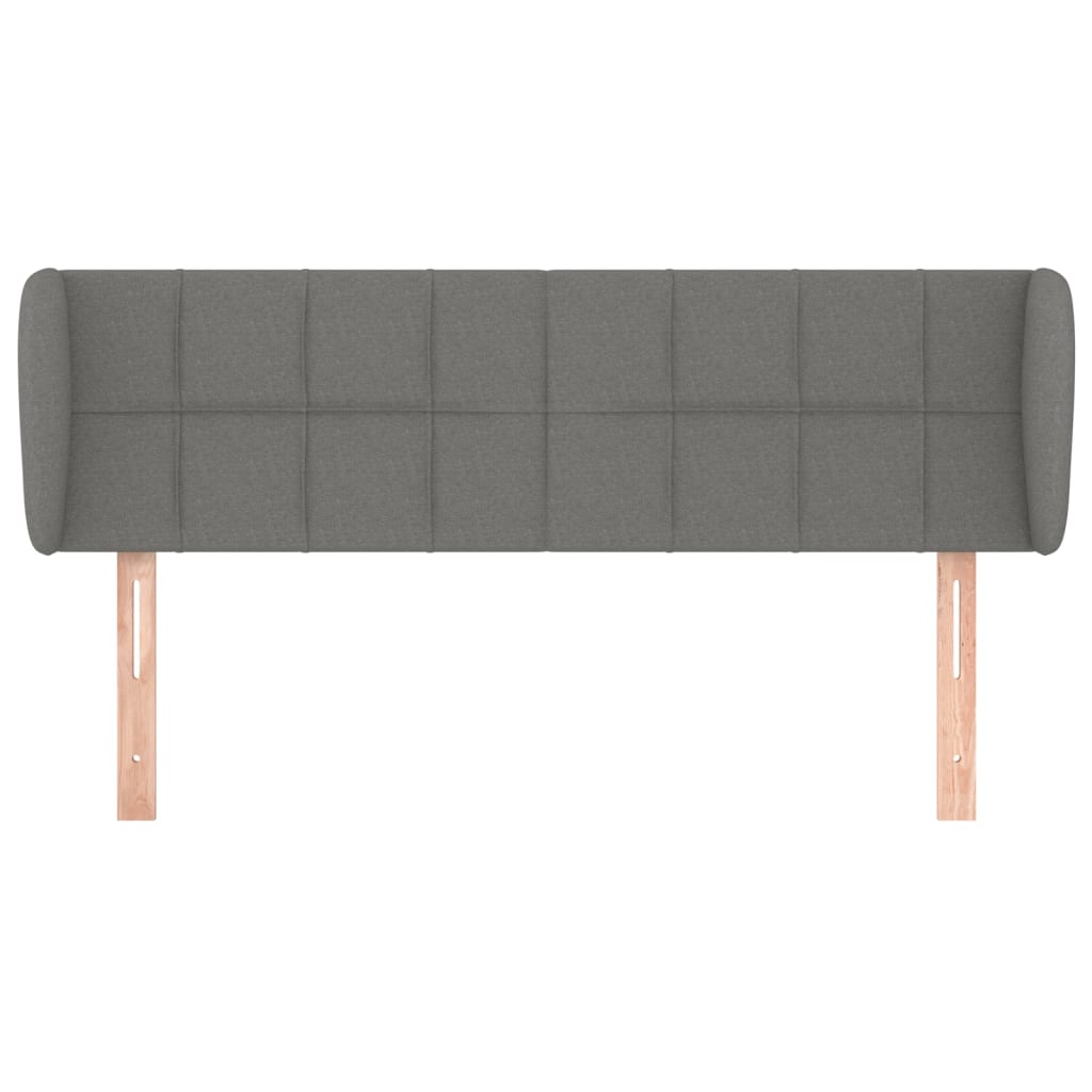 Tête de lit avec oreilles Gris foncé 147x23x78/88 cm Tissu - XIOS