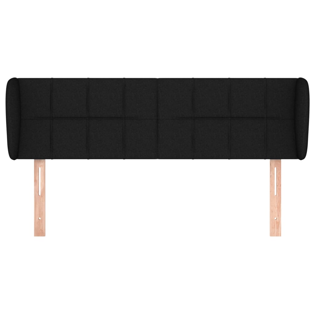 Tête de lit avec oreilles Noir 147x23x78/88 cm Tissu - XIOS