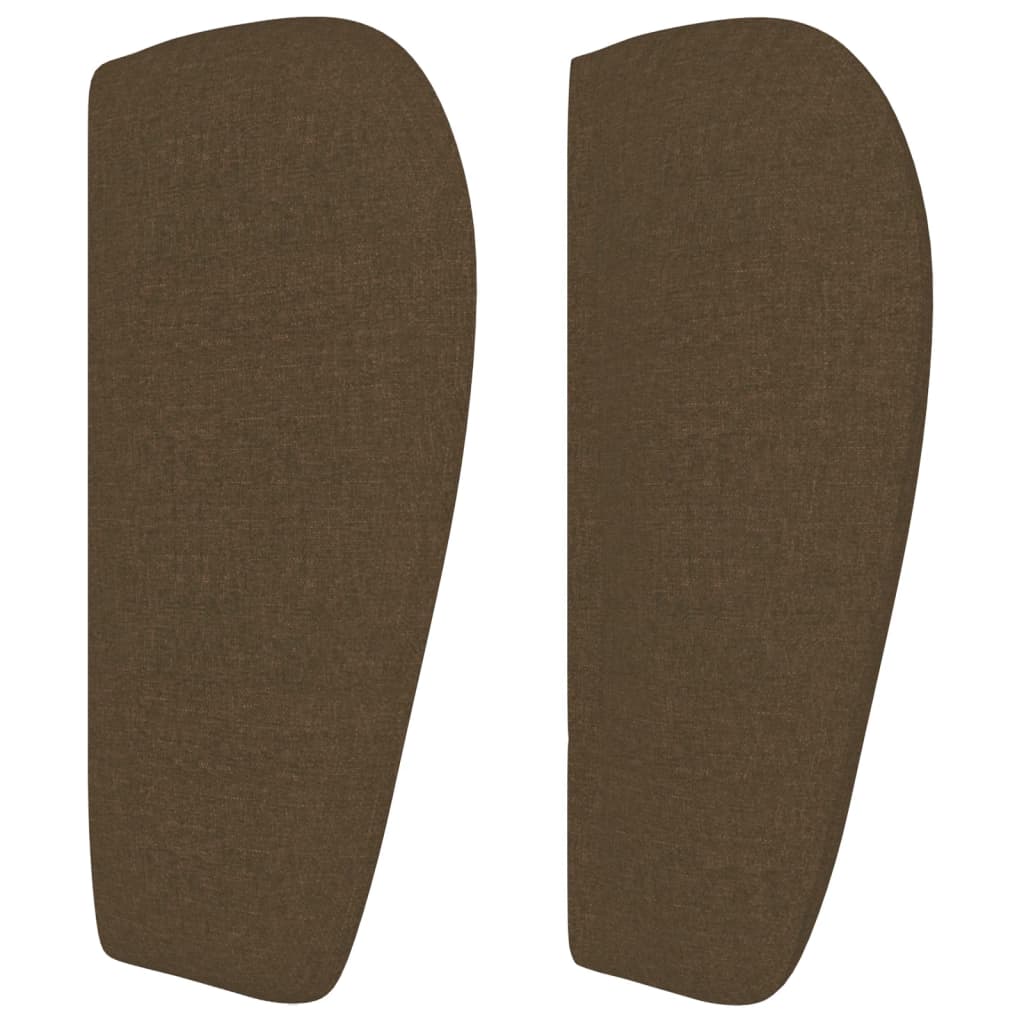 Tête de lit avec oreilles Marron foncé 147x23x78/88 cm Tissu - XIOS