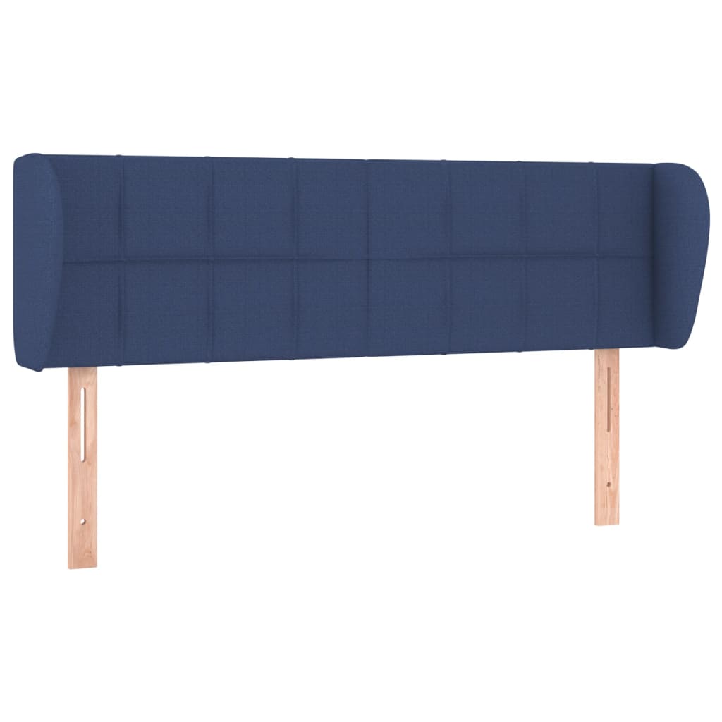 Tête de lit avec oreilles Bleu 147x23x78/88 cm Tissu - XIOS