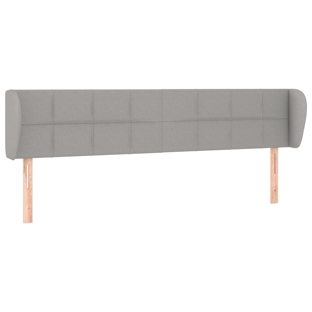 Tête de lit avec oreilles Gris clair 163x23x78/88 cm Tissu - XIOS