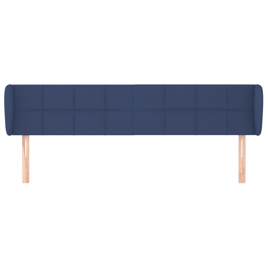 Tête de lit avec oreilles Bleu 163x23x78/88 cm Tissu - XIOS