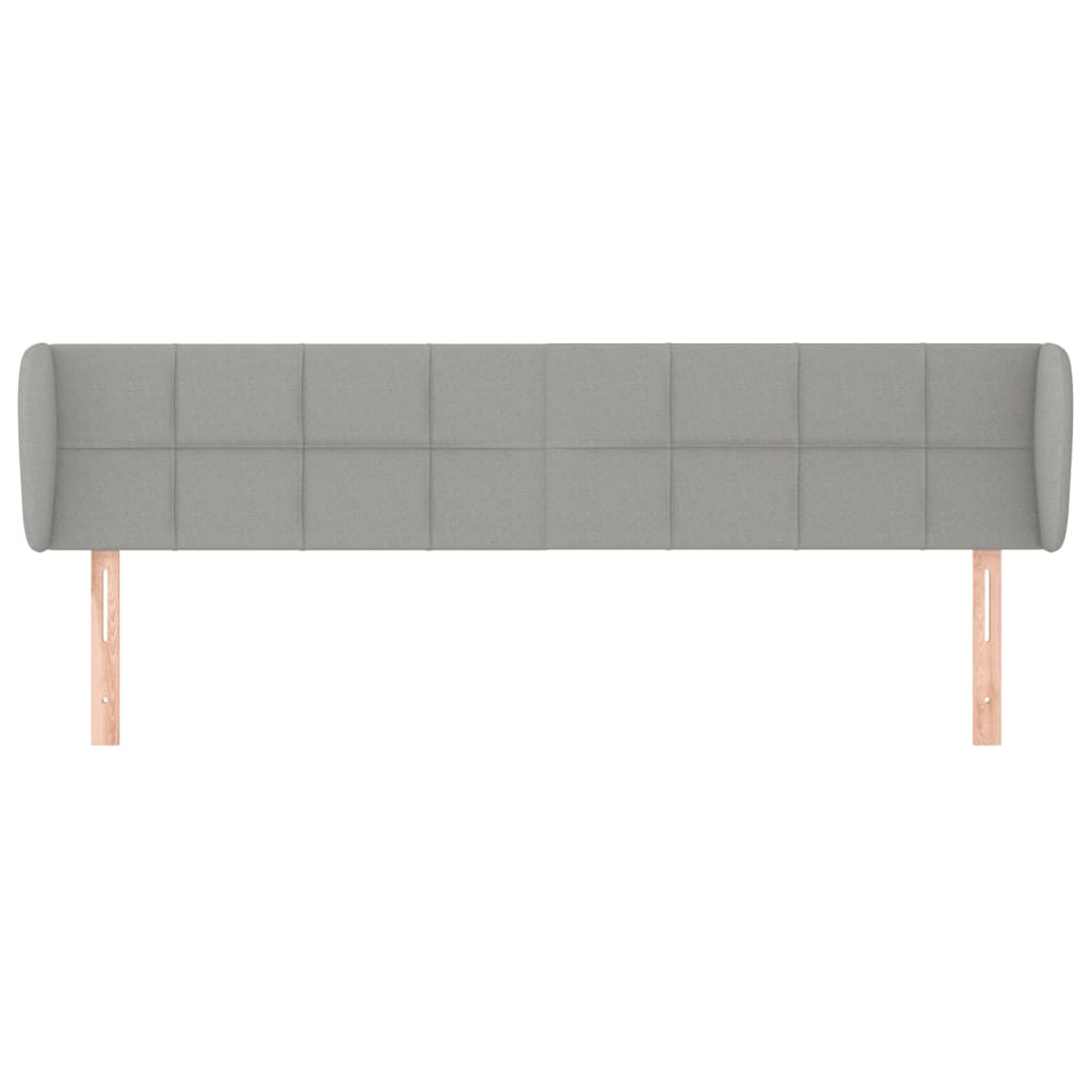 Tête de lit avec oreilles Gris clair 183x23x78/88 cm Tissu - XIOS